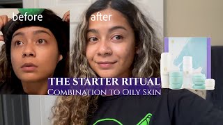 Tatchas starter ritual Combination to Oily Skin set review  demo [upl. by Varrian]