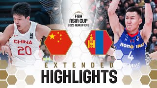 China 🇨🇳 vs Mongolia 🇲🇳  Extended Highlights  FIBA Asia Cup 2025 Qualifiers [upl. by Aerdnaxela782]