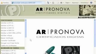 Como instalar a Cadeia da AR PRONOVA  AC SERPRO RFB [upl. by Annoved]