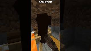 OP Raid Farm EXPLOIT in Minecraft Fast amp Easy Build SHORTS [upl. by Gnah]