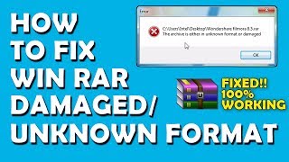 How to fix WinRAR corrupt files  Unknown format or damaged  All About Tech [upl. by Miculek688]