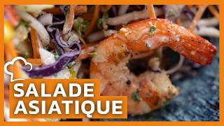 Salade asiatique aux gambas  Recette Food’Cuisine [upl. by Aerdnod]