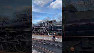 Gloucestershire and Warwickshire Railway Standard with 4MT 75014 steamlocomotive steamengine [upl. by Dorelia705]