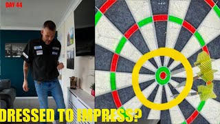 DAY 44 🎯 WILL WEARING A PRO DART SHIRT HELP MY GAME darts [upl. by Anerul]