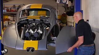 Volkswagen VW Beetle Bug V8 Biturbo Built Vocho Fusca Kafer Overhaulin Full HD [upl. by Erasme]