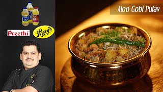 Venkatesh Bhat makes Aloo Gobi Pulav  lunch box recipe  bachelor cooking  Durga lunch home pulaav [upl. by Danya]