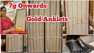 7g Gold Dailywear Anklet Light Weight Gold Golusu Designs Traditional to Trendy Pothys Swarnamahal [upl. by Latisha]