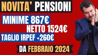 ✅NOVITÀ PENSIONI a marzo 2024 📈 RIDUZIONE IRPEF E AUMENTO NETTO salgono le MINIME [upl. by Valenza670]