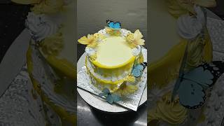 🍍painapple cake butterfly 🦋design 3vcakes allaboutbaking cakedesign baking cakemaking telugu [upl. by Ress]