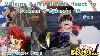 Villains amp Pro Heroes React To Season 7 Episode 18  Grace gamer playz  My Hero Academia [upl. by Masry]