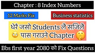 Chapter  8 Index Numbers  Bbs first year Index Numbers  CLIN Time amp Factor reversal test 2080 [upl. by Donaldson]