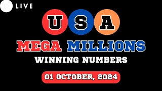 Mega Millions Lottery Drawing for Oct 01 2024  Live Winning Numbers amp Results [upl. by Nahtanohj939]