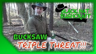 Bushcraft Bucksaw Triple Threat Spring Creek Bucksaw Boreal 21 Saw amp Stowell Bucksaw [upl. by Katz611]