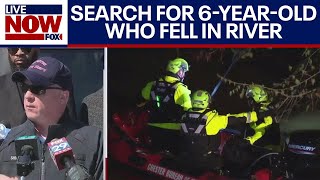 Chester Creek PA missing girl Recovery effort for 6yearold who fell in river  LiveNOW from FOX [upl. by Yorke]