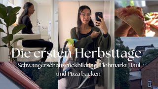 Herbst Vlog 🍂Schwangerschaftsrückbildug mit EMP Chair Flohmarkt Haul  Pizza 🍕 [upl. by Rustice]