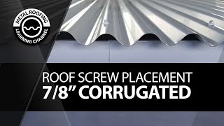 Install Corrugated Metal Roofing EASY VIDEO Screw Placement Screw Location  Overlapping Panels [upl. by Mathis]