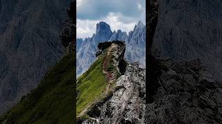 No 1 trail in Europe 🥾🥾🏔️ hiking dolomites italy [upl. by Sucirdor206]