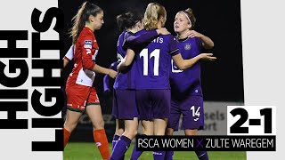 Highlights RSCA Women  Zulte Waregem  20212022 [upl. by Aekerly]