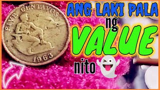 ANG LAKI PALA ng Value nito Five Centavos 1963 Coin [upl. by Sinnek]