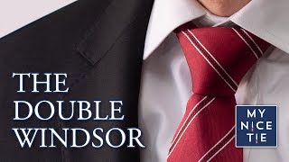 How to Tie a Tie Double Windsor Knot MIRRORED amp SLOW FOR BEGINNERS The Only Knot You Need to Know [upl. by Eradis]