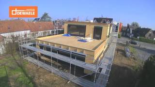 Opbouw houtskeletbouw kijkwoning De Pinte timelapse [upl. by Melquist]