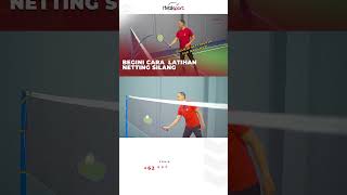 Tutorial Netting Silang badminton tutorialbadminton badmintonpemula badmintonlovers [upl. by Koeninger]