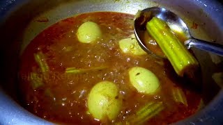 How to Make Mulakkada Egg Pulusu Curry in Telugu [upl. by Hgielah]