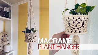 DIY Macrame Plant Hanger  Hanging Planter [upl. by Sheilah]