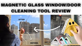 MAGNETIC WINDOW CLEANING TOOL  DOUBLE SIDED GLASS CLEANER [upl. by Telrats]