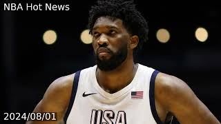 Joel Embiid only USA basketball player to not play vs South Sudan in Olympics [upl. by Shabbir351]