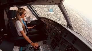 Airbus A320 Landing  Girl Pilot Landing in MEX 05R  3 minutes of aviation [upl. by Normie]