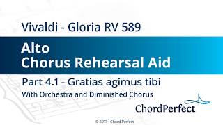 Vivaldis Gloria Part 41  Gratias agimus tibi  Alto Chorus Rehearsal Aid [upl. by Ahseekal754]