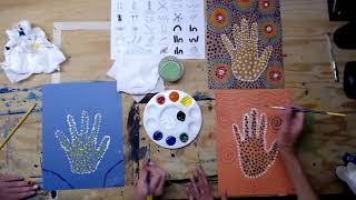 Australian Aboriginal Handprint Art For Kids [upl. by Keelin469]