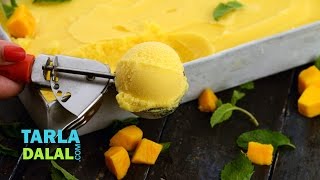 Mango Ice Cream Alphonso Mango ice cream with condensed milk by Tarla Dalal [upl. by Madel209]