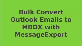 How to Convert Outlook Email to MBOX [upl. by Hultgren701]