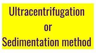 Sedimentation method  Ultracentrifugation polymer chemistry MSc 4 sem [upl. by Westhead]