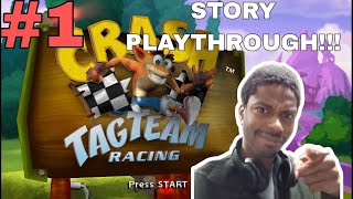 CRASH TAG TEAM RACING Hachis Story Playthrough 1 Mystery Island [upl. by Notirb]