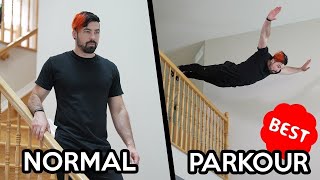 BEST OF Parkour VS Normal People In Real Life [upl. by Ydisahc]