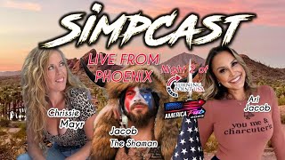 SimpCast Live Turning Point USAs AmFest Phoenix Chrissie Lauren DeLaguna Jake the Shaman Ari [upl. by Graff]