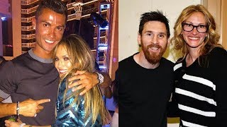 when celebrities meet their favourite football players [upl. by Trevor]