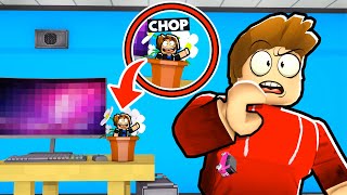 ROBLOX HIDE AND SEEK BUT CHOP USES BIG BRAIN TO HIDE [upl. by Attenahs]