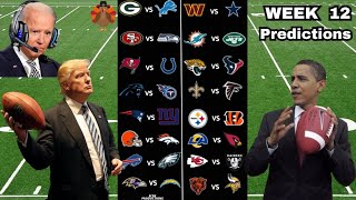 US Presidents Predict Week 12 of the NFL Season [upl. by Svensen]