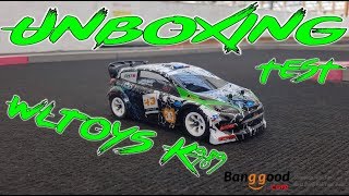 Wltoys K989 128 RC Rally Car UnboxingTest  HD  Deutsch [upl. by Nevin]