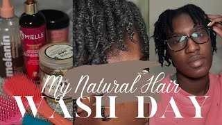 My 4C hair Wash day Routine after removing my braids [upl. by Eelyr]