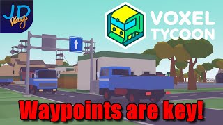 Ep5 Voxel Tycoon 🚃 Waypoints are key 🚚 Lets Play Tutorial Walkthrough [upl. by Nelan]