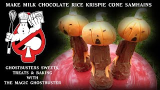 Ghostbusters Sweets Treats and Baking Episode 6  CHOCOLATE RICE KRISPIE SAMHAIN CONES [upl. by Alraep87]