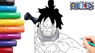 How To Draw Luffy Haki  Step By Step  One Piece [upl. by Jahdiel]