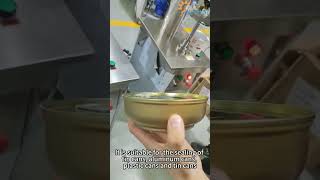 customized semi auto tin can bowl sealing machine Manual meat sauce noodles can seamer shorts [upl. by Yrro]