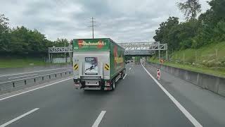 Mercedes Actros 1851 Fahrt Ebikon LU nach Donaueschingen  Auffahrt Ebikon bis Verzweigung Limmattal [upl. by Haggerty96]