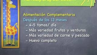 Alimentación complementaria en la lactancia lactante de 4 a 12 meses [upl. by Faun]